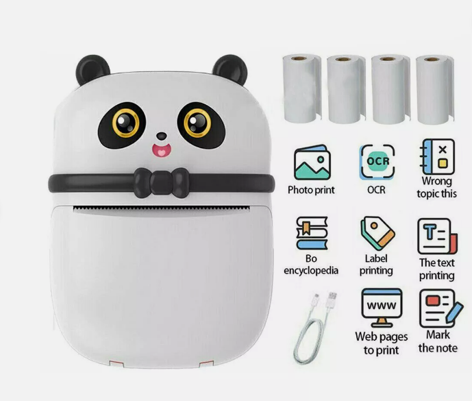 Mini Portable Panda Printer – Bluetooth Photos Printing