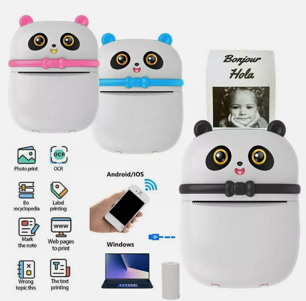 Mini Portable Panda Printer – Bluetooth Photos Printing