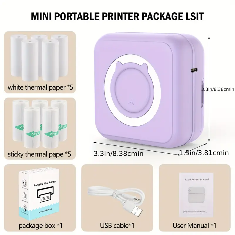 Wireless Mini Sticker Printer